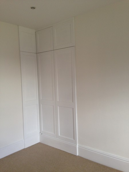 Fitted cupboard in alcove and floating shelves , Ramsgate, CT11